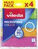 Vileda Microfiber Cleaning Cloth Multicolour 4 PCS