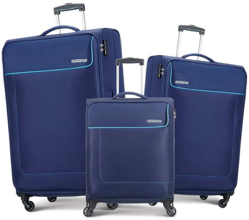 American Tourister Jamaica Set of 3Pc Soft Luggage, 22/27/31 Inch, Navy Blue