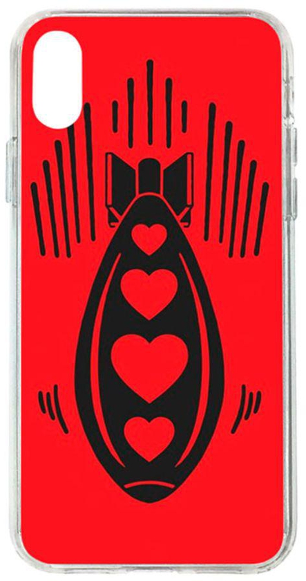 Flexible Hard Shell Case Cover For Apple iPhone X Heart Bomb