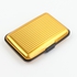 Waterproof Business ID Rfid Blocking Credit Card Holder Wallet Pocket Case Aluminum Metal (Gold)