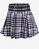 Plus Size Checked Buckle Grommets Pleated Detail Mini Skirt - L | Us 12