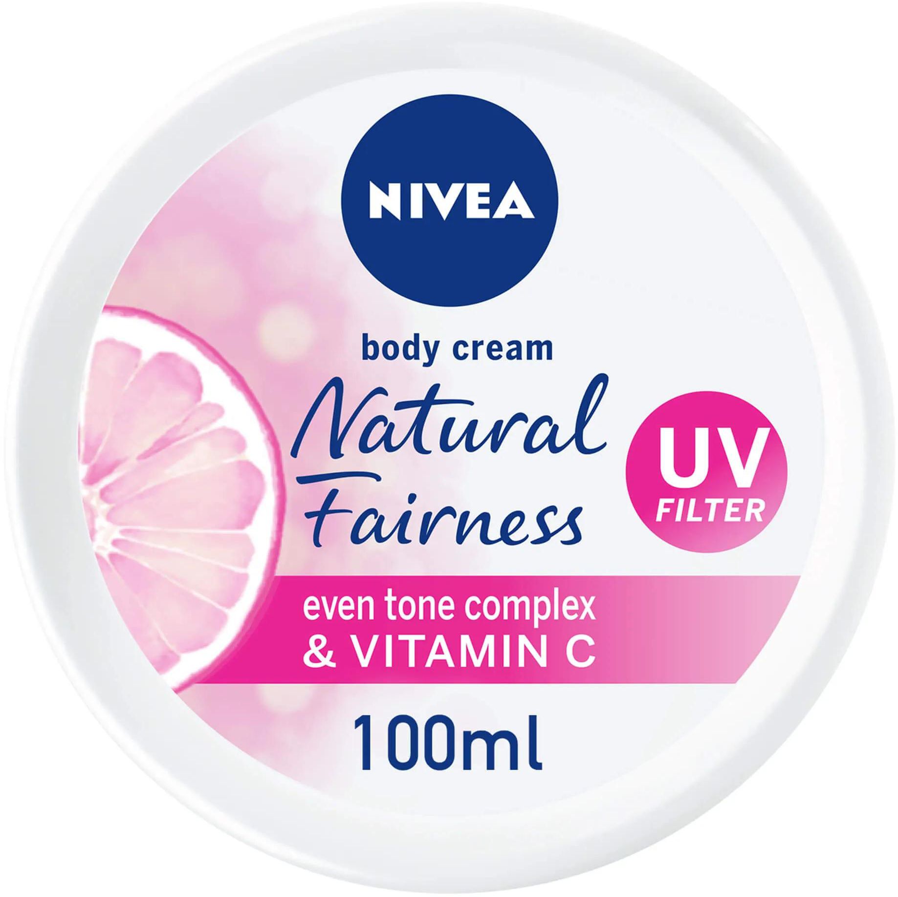 Nivea | Natural Fairness Body Cream, Liquorice & Berry, All Skin Types Jar | 100ml