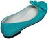 حذاء فلات للنساء من كيو CU-T46-16، اخضر، 40 EU