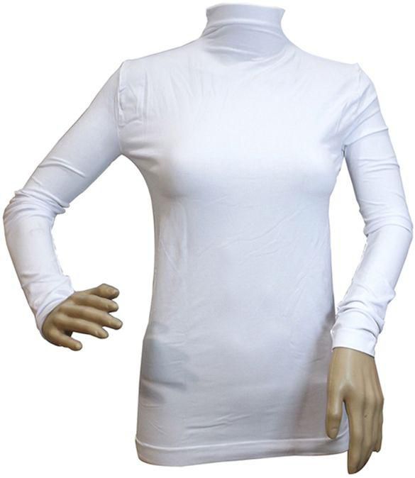 Carina High Neck T-Shirt For Women - White, Large