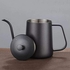 Black Stainless Steel Goose neck Pot With Lid 600ml