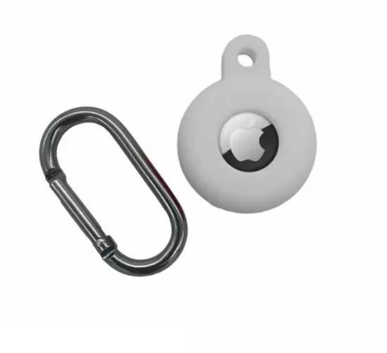 Silicone casewith hook for AirTag white | Gear-up.me