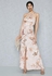 Printed Halter Neck Frill Detail Maxi Dress