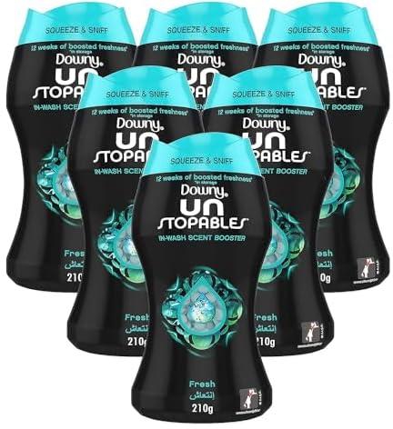 Downy Unstoppables In-Wash Freshness And Scent Booster Beads, Scent Fresh, 6 X 210 Gm