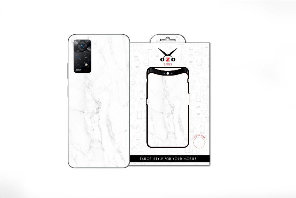 OZO Skins Marble Sticker For Xiaomi Redmi Note 11 pro 5G - White/Grey