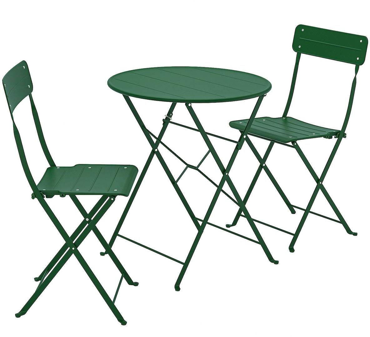 SUNDSÖ Table+2 chairs, outdoor - green/green