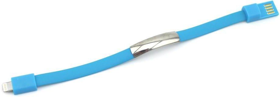 Charging Rubber bracelet Cable Compatible with iphone devices , Blue