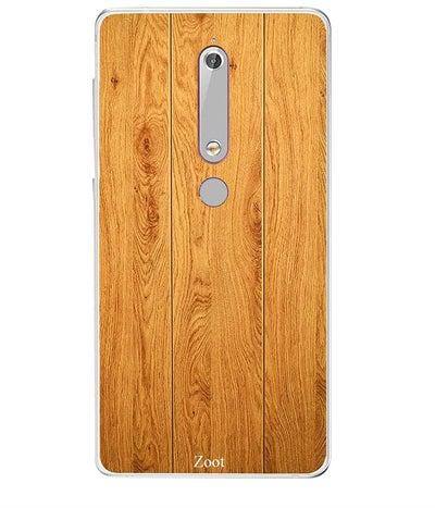 Skin Case Cover -for Nokia 6(2018) Gold Wooden Pattern Gold Wooden Pattern