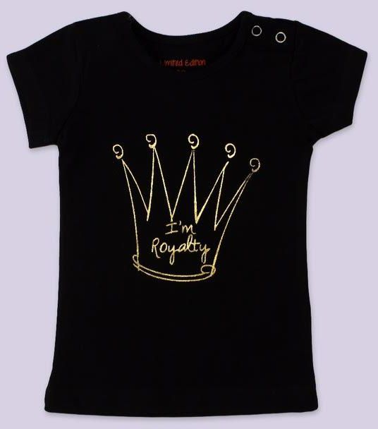 Limited Edition Funky Tops for Kids Black with Crown