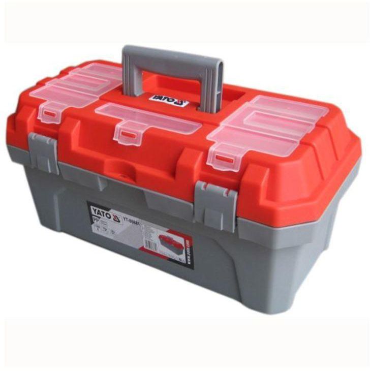 Plastic Tool Box Orange/Grey 420x210x195millimeter