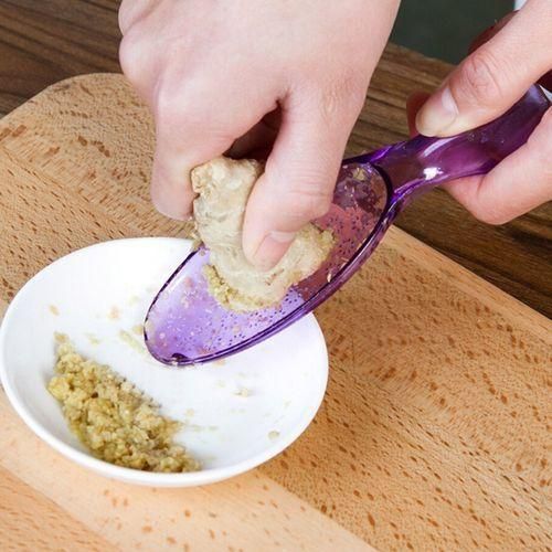 Generic Spoon Garlic Ginger Press Grinding Plate Grater Slicer Kitchen Utensils Tool