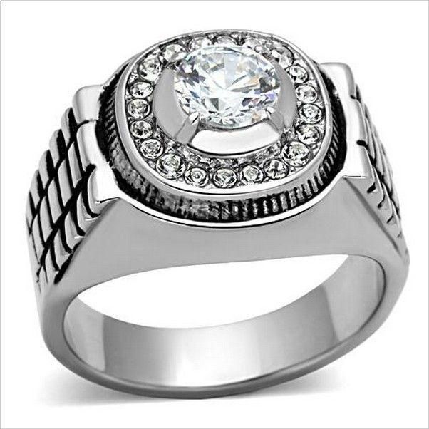 Cubic Zirconia Ring For Men Size 9