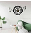 Decoration for Living Room Bedroom Music Notes 3D Wall Clock - Black