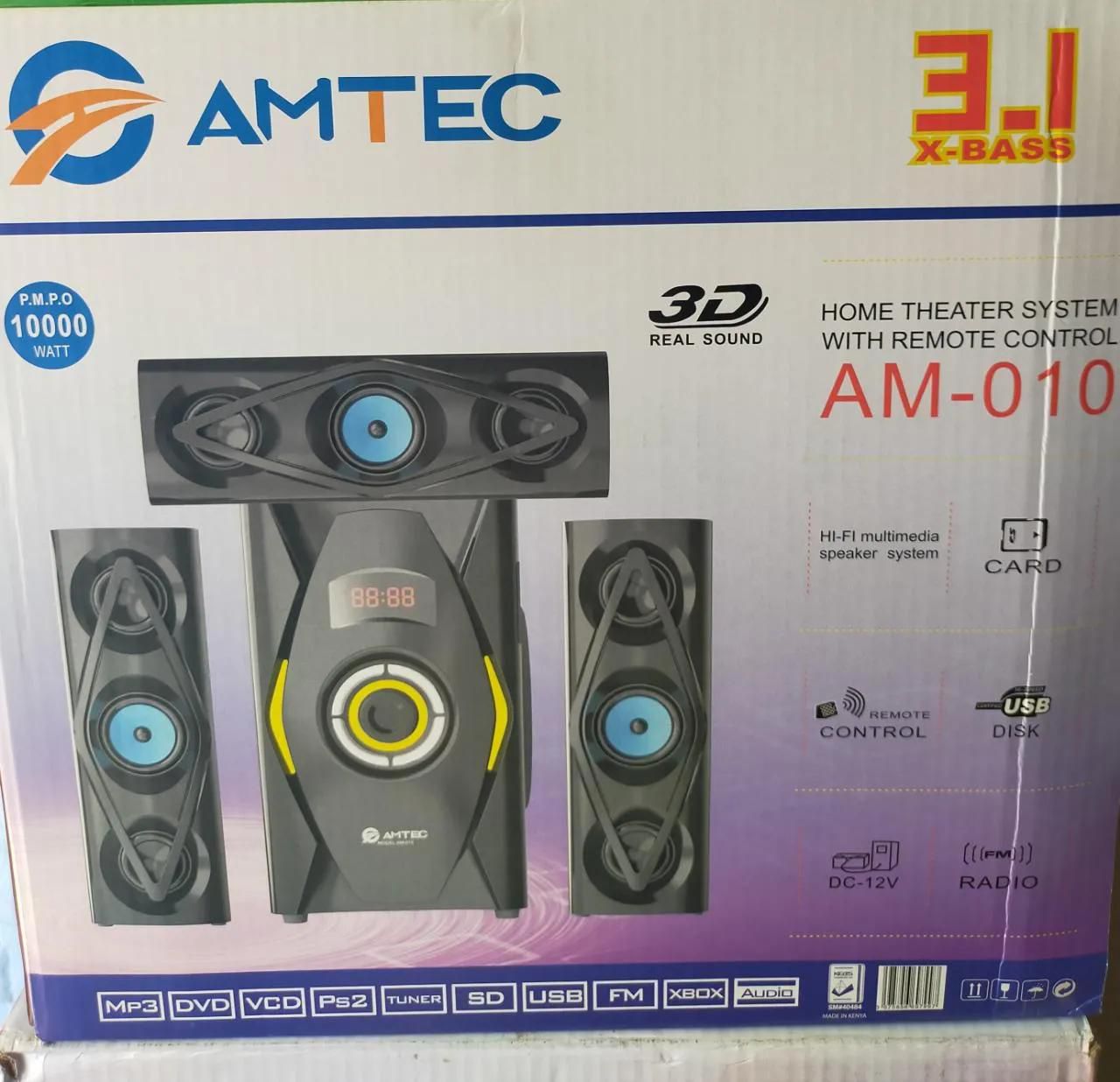Amtec AM-009 3.1CH Hi-Fi System 200W - Red & Black SPEAKER