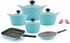 Chefway eh.G-02601P-HS.K Korian Ceramic Cooking Set   - 12 Pieces, Blue