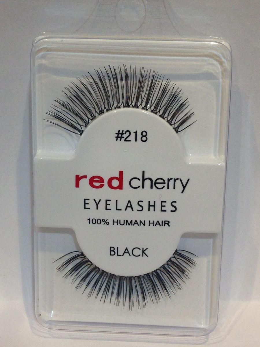 Eye Lashes with Glue by Red Cherry, Black, NO 218