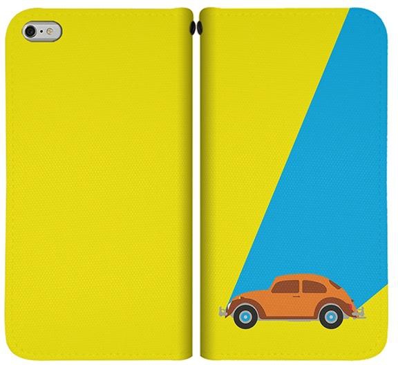 Stylizedd Apple iPhone 6 Plus / 6S Plus Premium Flip case cover - Retro Bug Yellow