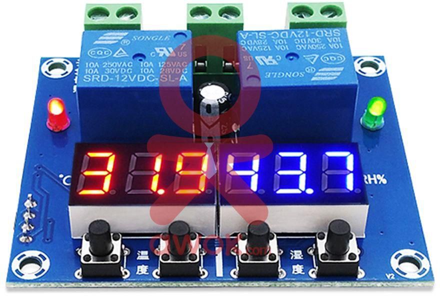 XH-M452 Multifunctional Practical High Precision DC 12V 10A Digital LED Dual Output Temperature and Humidity Controller Module 