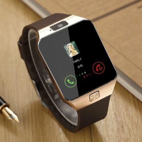 Dz09 DZ09 SmartWatch Bluetooth Touchscreen SIM Card SmartWatch Phone With Camera / For IPhone Android HTC--Gold