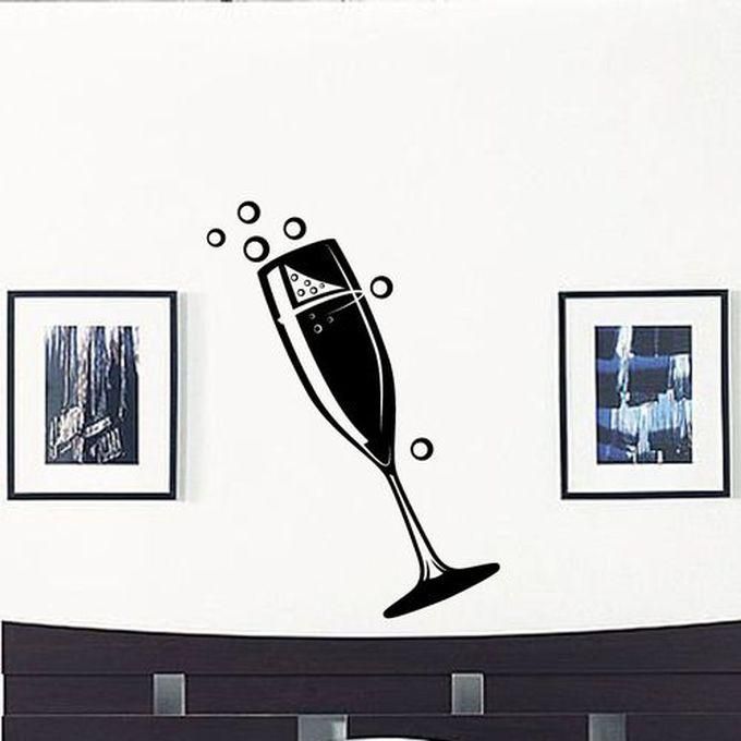 Decorative Wall Sticker - Cocktail Glass With Bubbles