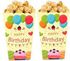 Party Time Happy Birthday Cupcake Design Popcorn Boxes for Kids Children Birthday, Snack Box Cake Treat Gift Box- Birthday Party Decoration Favors- Set of 6 (Yellow)