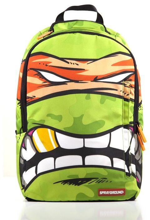 SPRAYGROUND X Ninja Turtles - Michelangelo Backpack for Kids, Red and Green, N103