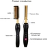 2 In 1 Comb Electric Heating Comb Hair Straightener Curler Wet Dry Heat Ceramic Hair Press Comb Hair Smooth Flat Tool-Gold