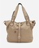 Tata Tio Leather Shopper Hand Bag - Khaki