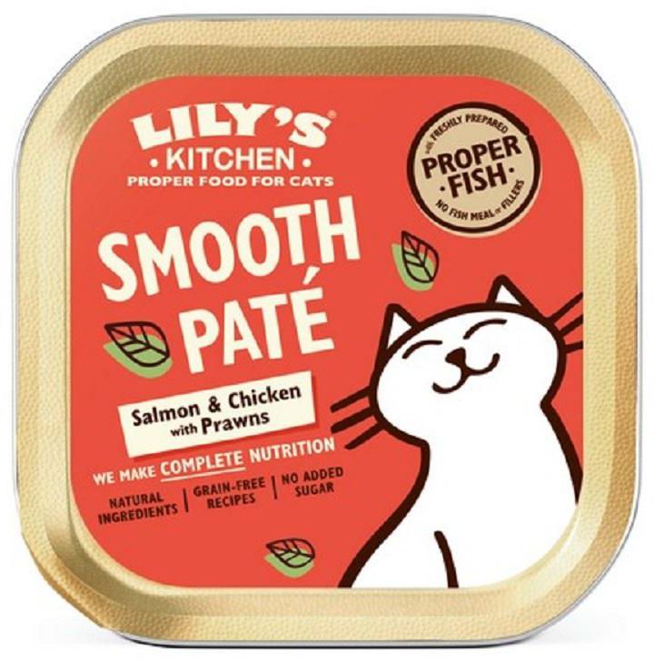 Lily's Kitchen Salmon & Chicken Pate Wet Cat Food - 85g - Pack of 12
