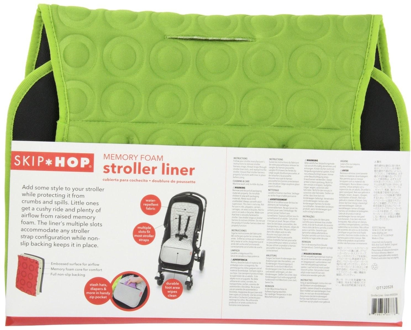 Skip Hop stroller seat pad, liner, green