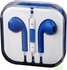 Blue EarPods Handfree for iPhone 5 and other iPhone's and Mobile Phones with Mic