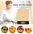 Kitchen Scale 2 in 1 Wooden Cutting Board Multifunction Digital Kitchen Food Scale with Large LCD Display for Kitchen Cooking 5kg/1g
