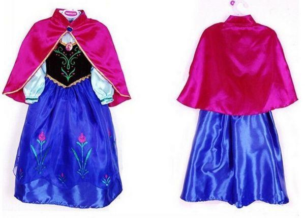 Kid Girl Halloween Costume Cosplay Party Princess Frozen Elsa Anna Fancy Dress