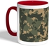 كوب سيراميك للقهوة بتصميم زي الجيش، لون احمر