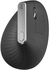Logitech MX Vertical Advanced Ergonomic Bluetooth Wireless Mouse, Graphite