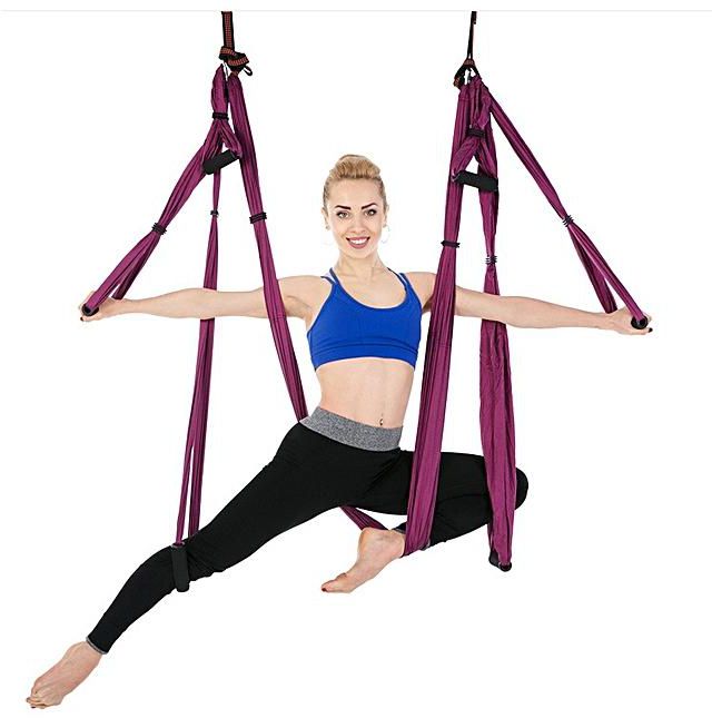 Yoga Hammock Inversion Trapeze Anti-Gravity Aerial Traction Yoga Gym Strap 