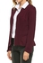 Meaneor Zipper Casual Work Casual Solid Jacquard Blazer Jacket-Red