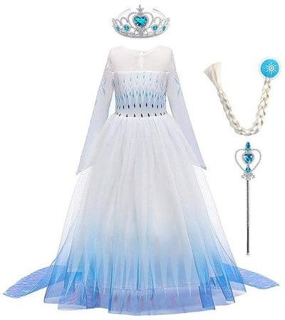 طقم كوسبلاي فستان الأميرة التنكري مع الإكسسوارات للمهرجانات 140سم