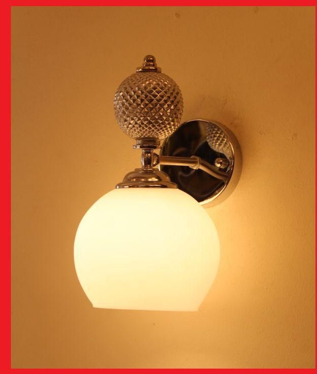 3010/1 - White Glass Shade Wall Lamp