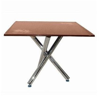 Square Glass Dining Table - Brown (Lagos Delivery Only)