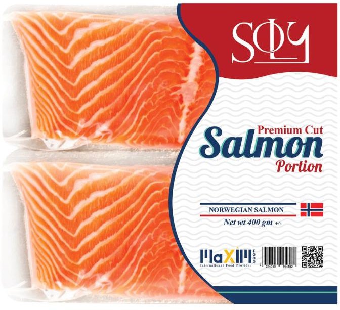 Soly Norwegian Salmon Portion Premium Fillet Cut - 400 gm