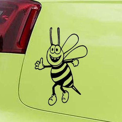 قطعتين ملصقات السيارات مضحك النحل تلعثم العسل الورد التصميم ضد الماء قابلة للإزالة ملصقات