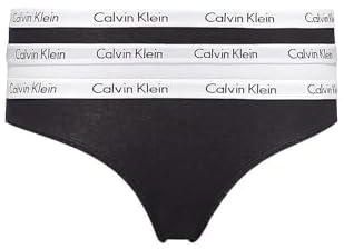 Calvin Klein Women's Bikini Pack Of 3, Black (Black/White Wzb), Small