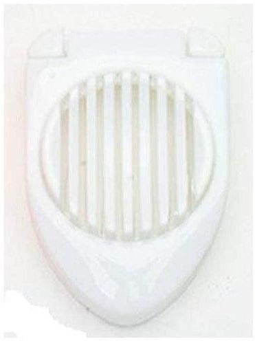 Plastic And Stainless Steel Kitchen Boiled Egg Slicer Sectioner Cutter White