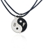 Necklace Yin Yang Tai Chi Pendant Couples Paired Necklaces&Pendants Unisex Lovers Valentine's Gift black a
