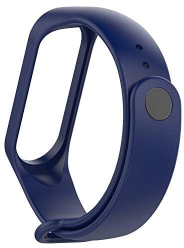 Watch Strap for Xiaomi mi Band 3, Soft Silicone Replacement Band Bracelet Wristband with Clasp for Xiaomi Mi Band 3,Dark Blue